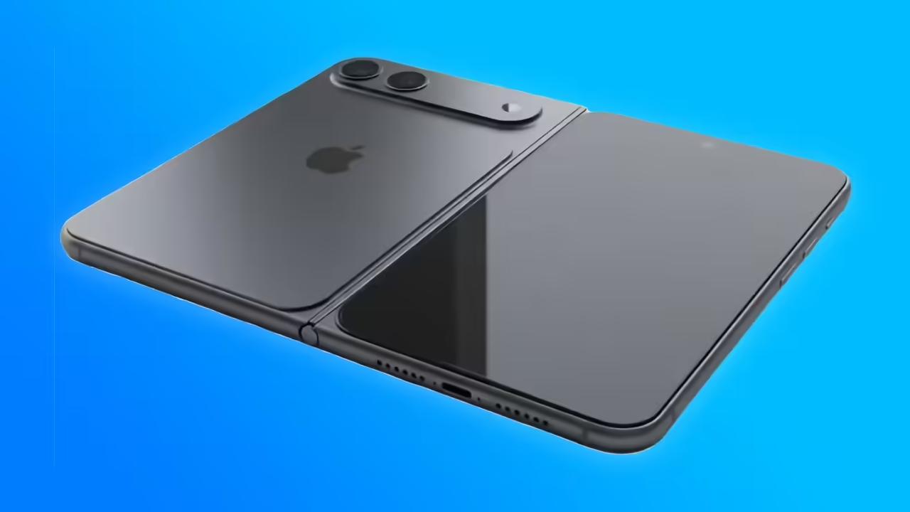 苹果首款折叠 iPhone 渲染图再曝：外 5.49 / 内 7.76 英寸屏幕