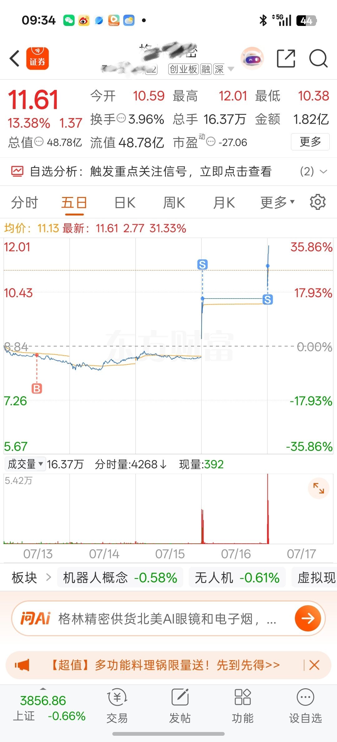 我会后悔吧，还剩一半