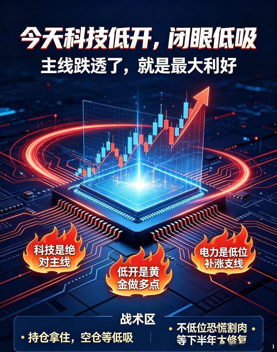 记住一句话！今天科技只要低开，闭眼低吸干就完了！很多人现在纠结：今天科技尾盘拉升