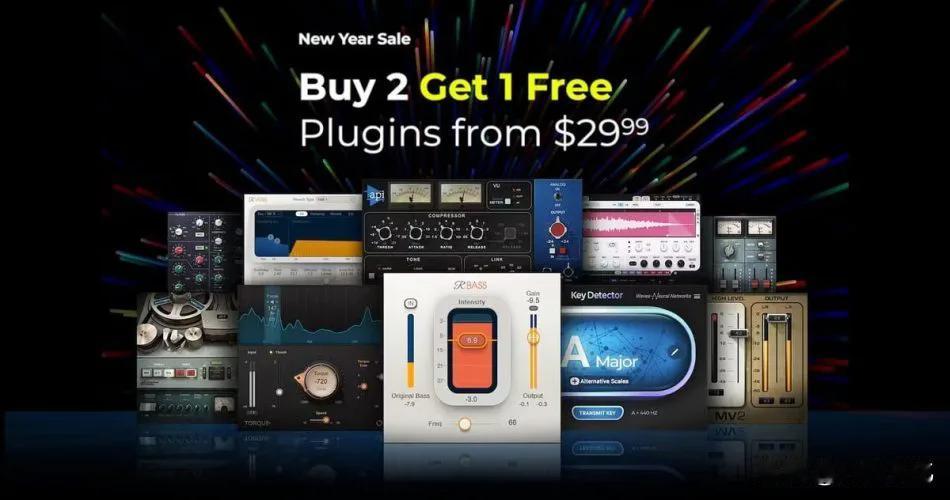 Waves Audio 新年促销： 购买任意 2 个插件，即可免费获得 1 个