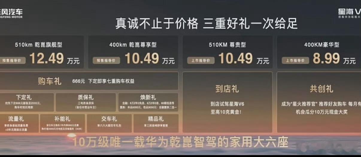 星海V6乾崑版预售价才10.49万！正式售价可能成为首款10万以内的乾崑车型？ 