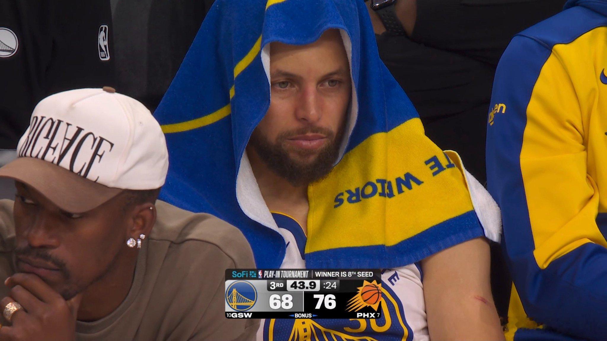 巴特勒坐在场边，心里不是滋味勇士vs太阳nba附加赛