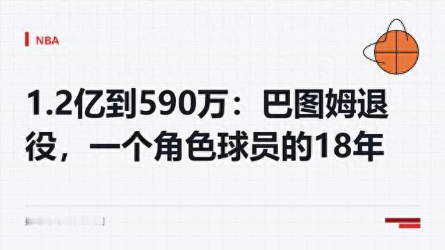 1.2亿到590万：巴图姆退役，一个角色球员的18年