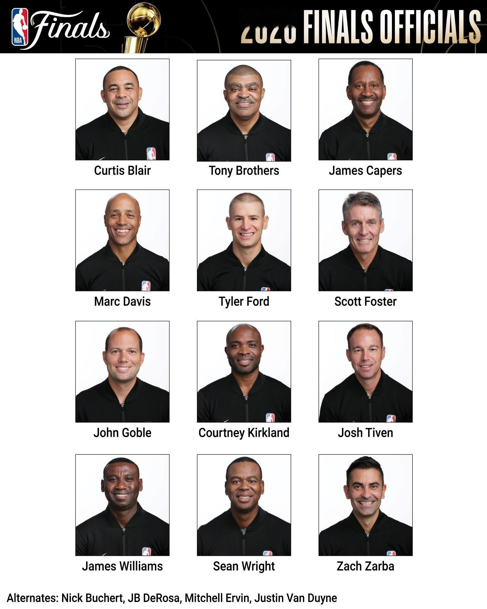 NBA官方公布12位总决赛执法裁判名单尼克斯vs马刺