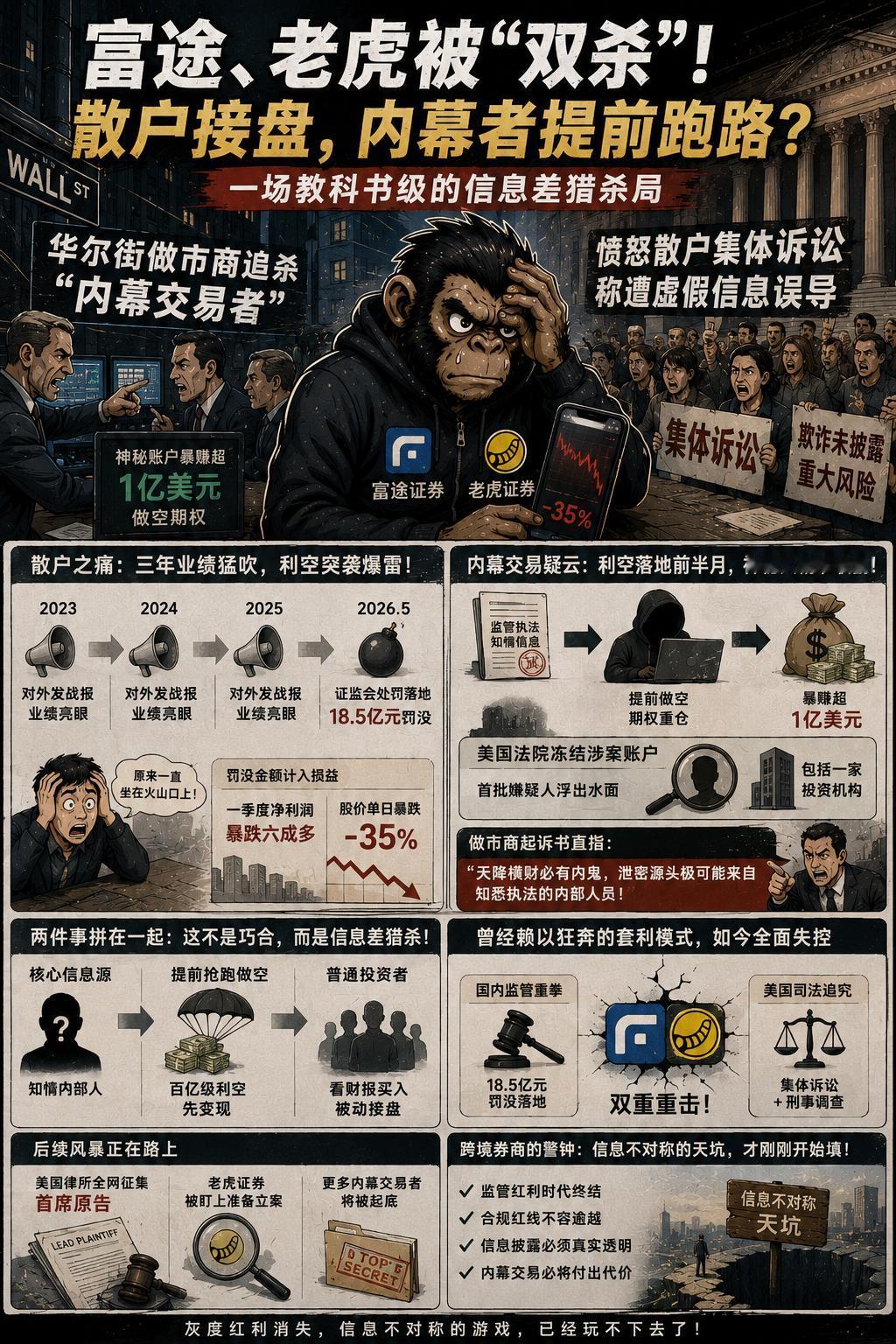 富途和老虎证券最近在美国的日子，可以说是真正的腹背受敌。一边是被愤怒的散户发起集