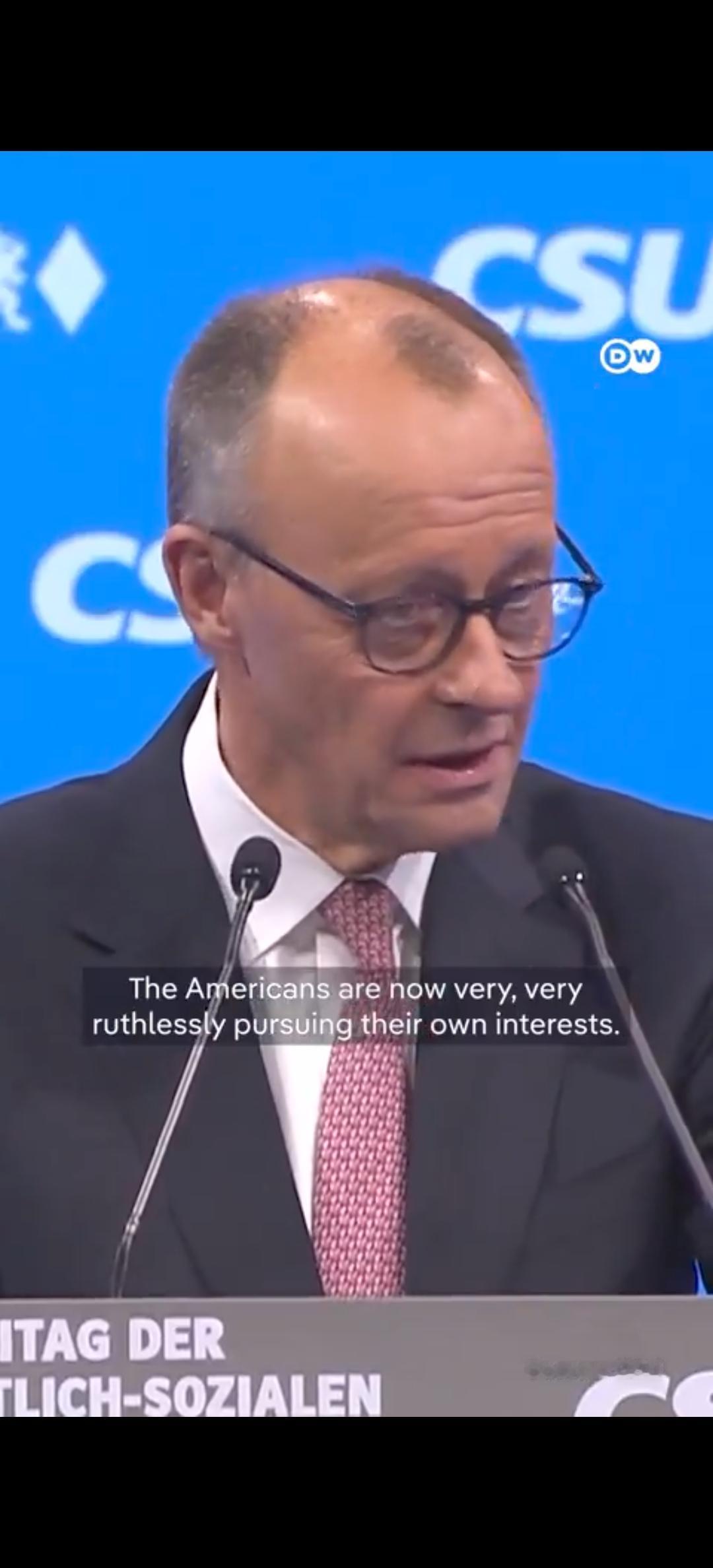 新闻快讯——德国总理弗里德里希·默茨宣布“美国治下的和平”（Pax Americ