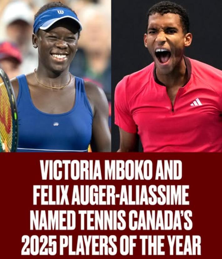 阿利亚西姆和姆博科当选2025年加拿大年度最佳男网和女网运动员！网坛风云