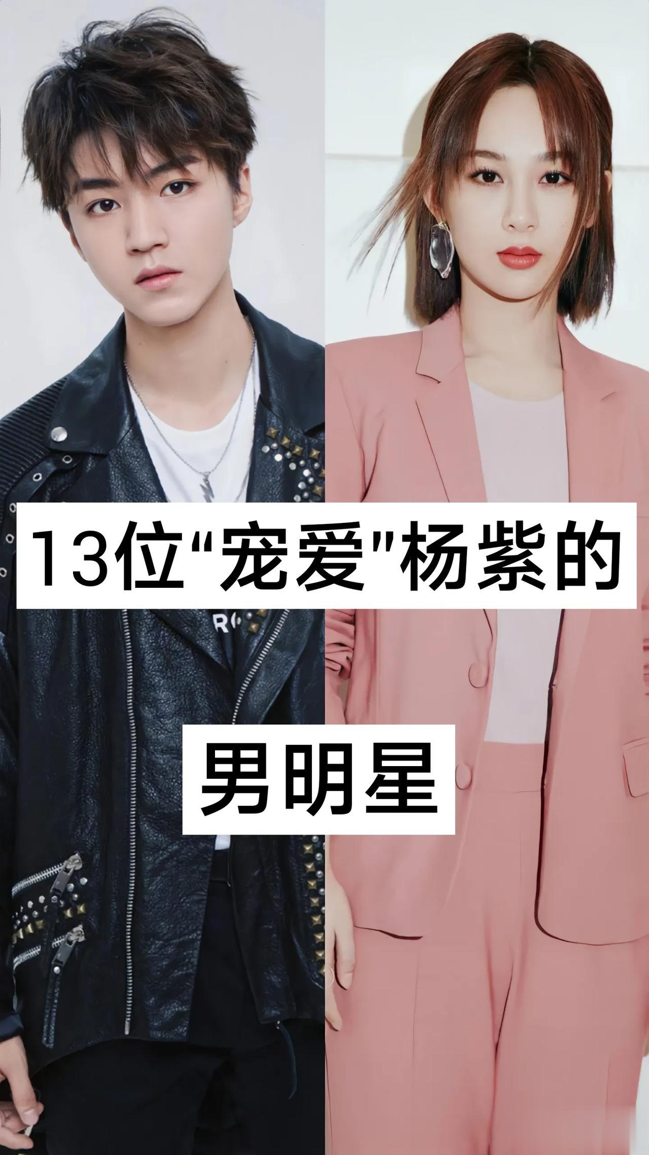 13位宠爱杨紫的男明星