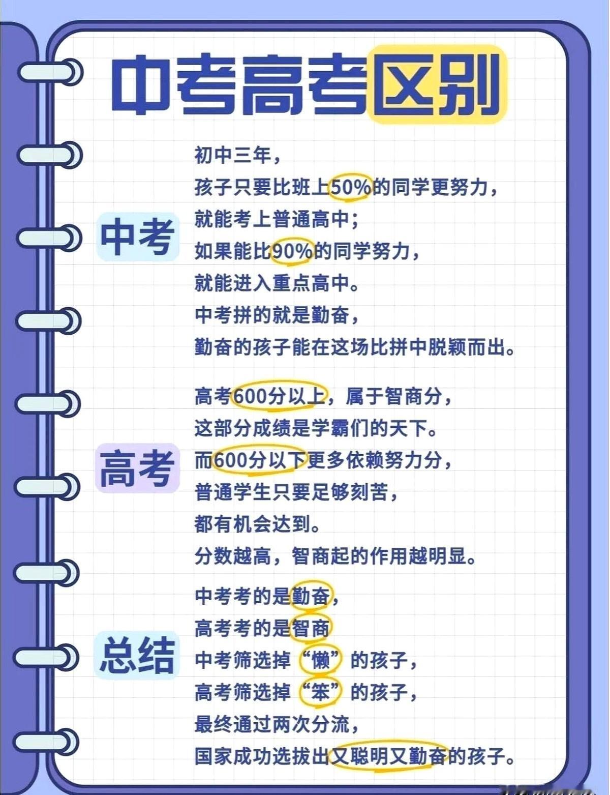 “中考和高考 哪个更重要？”

答案是：中考比高考残酷得多！

中考就像登机，高
