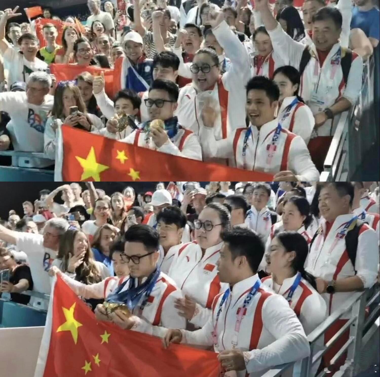 举重队把金牌都挂在石智勇身上啦！本次举重梦之队六个项目拿下五金，只有老大哥石智勇