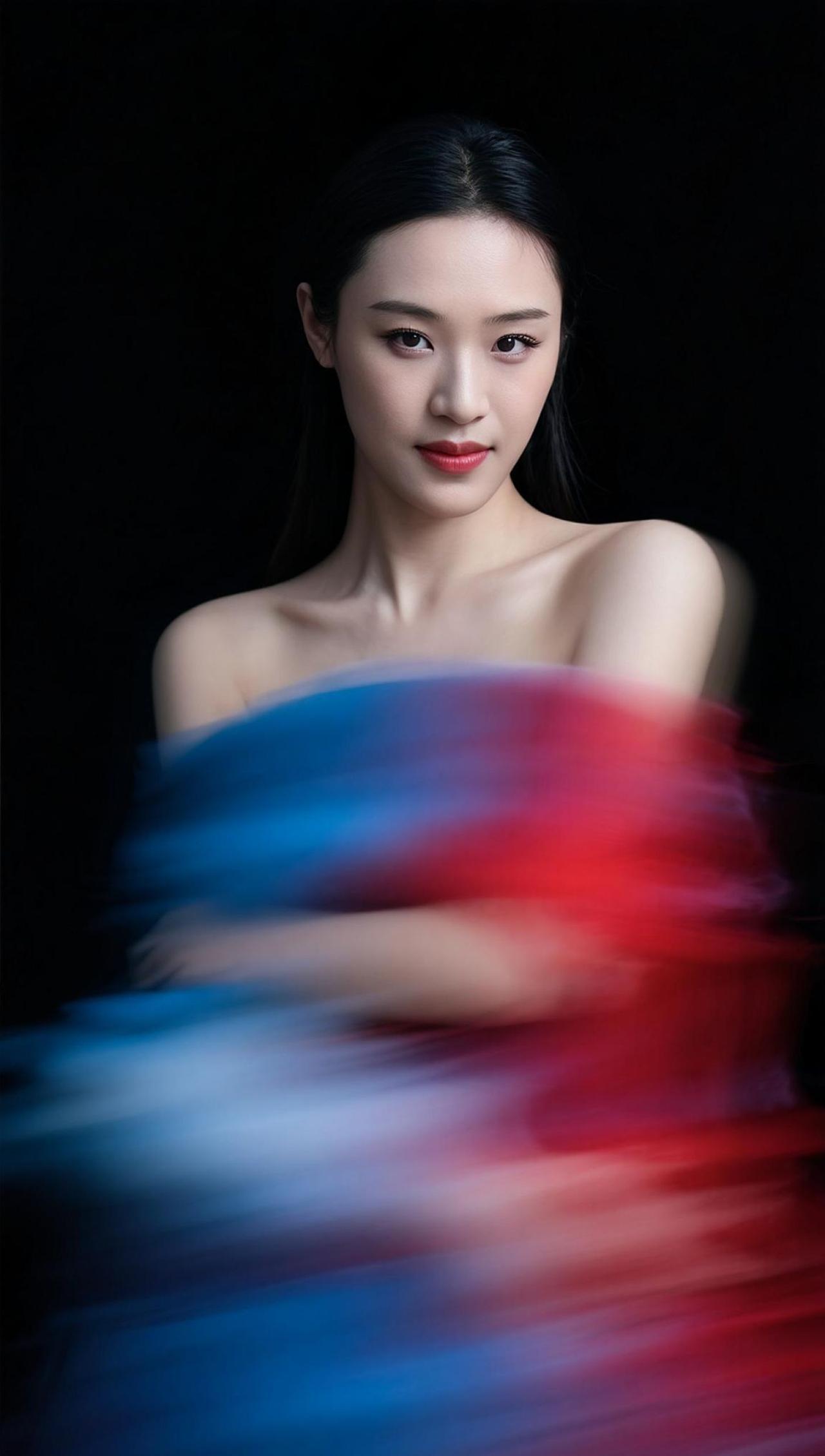 在光影交错间，捕捉到一抹流动的色彩，像极了时间在指尖滑过的痕迹。这不仅仅是照片，