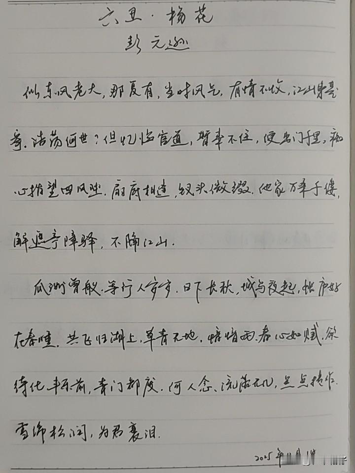抄书第 1017天（2025年12月1日）
静心✔
戒浮躁，一笔一划。

   