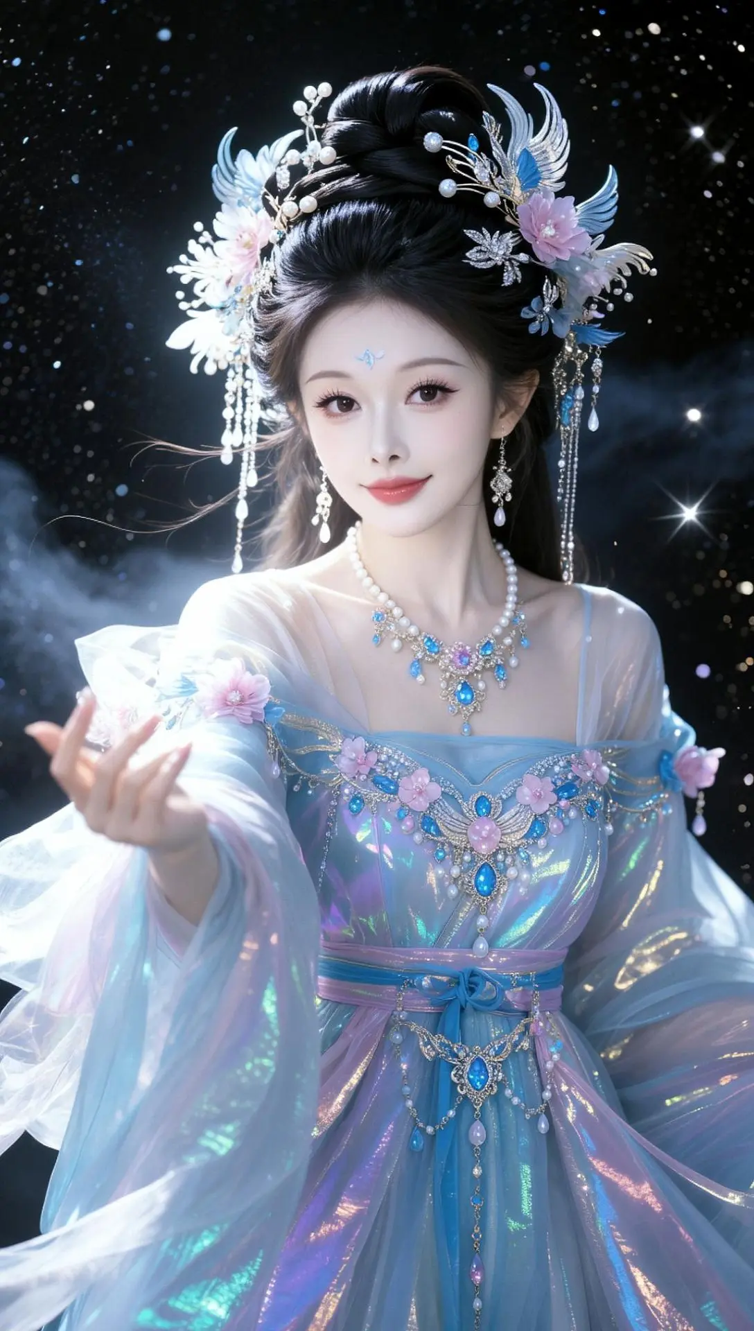 AI仙雾神女古风写真 ai创作全新升级 仙气飘飘的古装 ai梦幻星河仙...