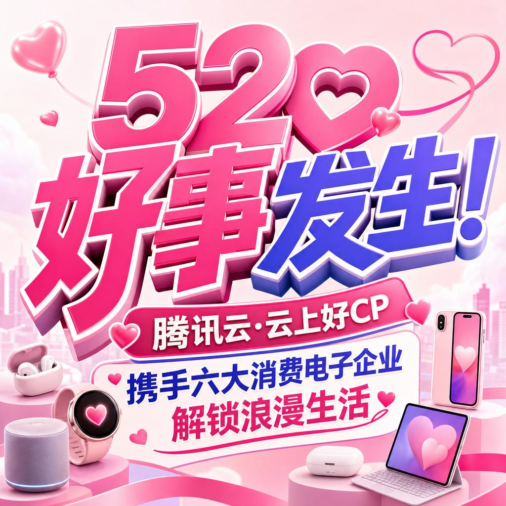 520腾讯云“云上好CP”透消费电子三大新信号
520当天，科技圈最值得琢磨的事