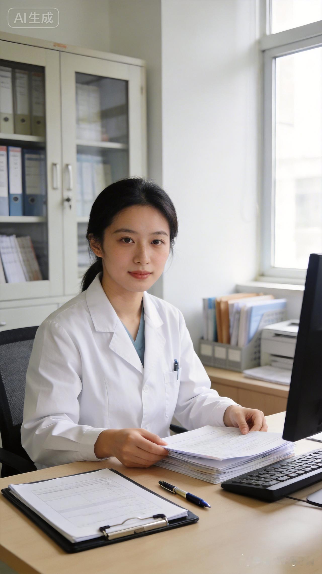 医生办公日常：专注工作，守护健康！
