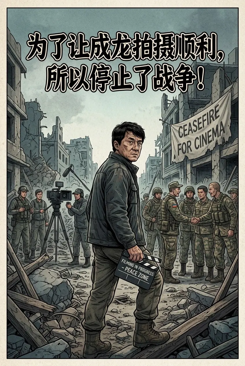 为了让成龙拍摄顺利所以停止了战争。
