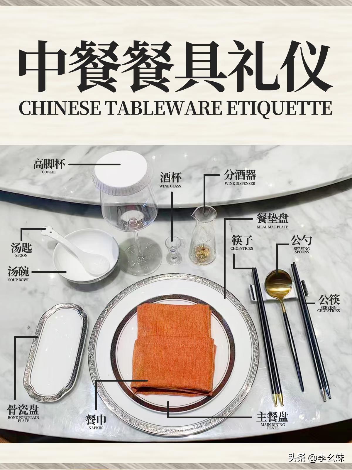 第一次听说中餐，餐具礼仪