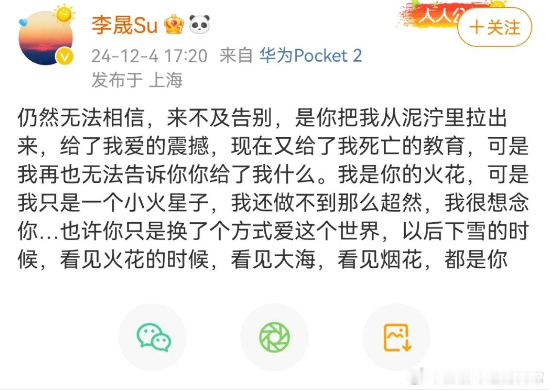 李晟悼念琼瑶  李晟发文悼念琼瑶  仍然无法相信，来不及告别，是你把我从泥泞里拉