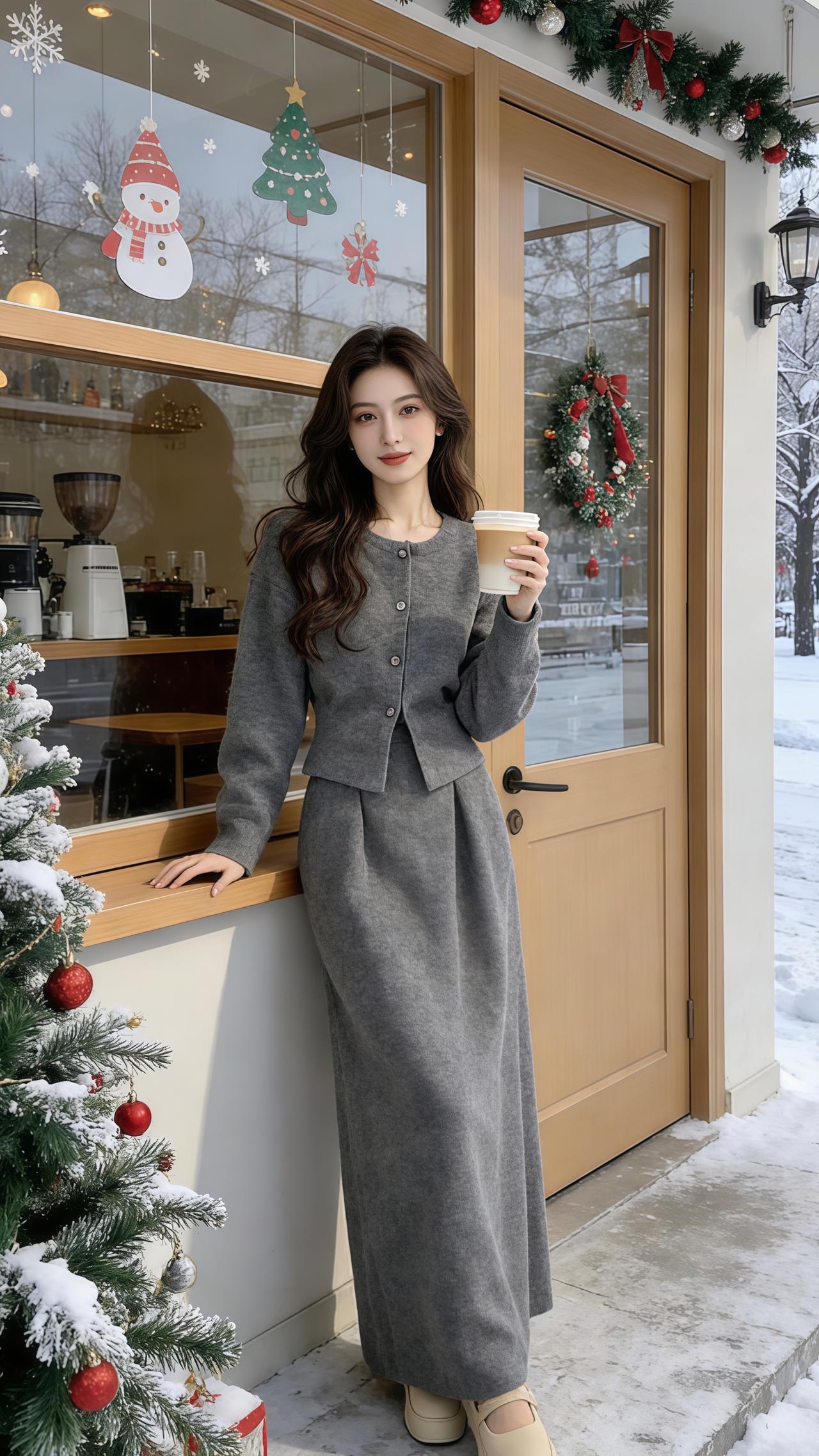 秋冬新款 显瘦穿搭 谁穿谁好看面料柔软舒适气质这一块拿捏死死的