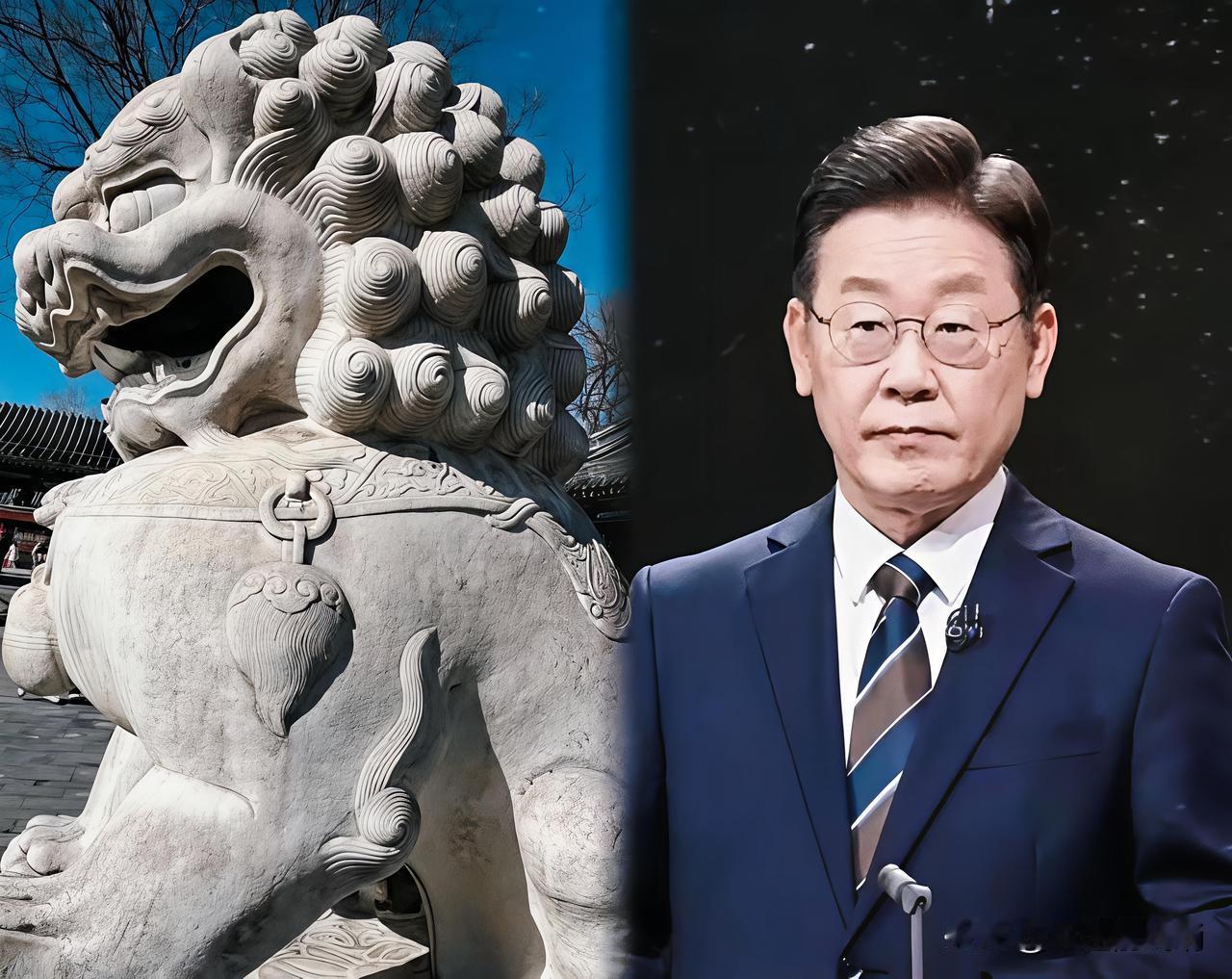 这份伴手礼，分量有点太重了。

李在明这一趟，没整那些虚头巴脑的高丽参，直接把咱