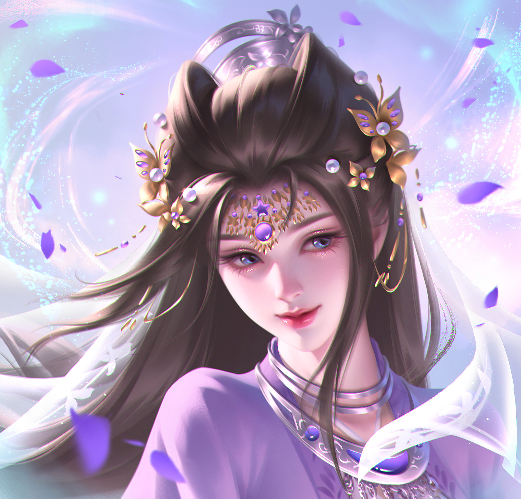 焰灵姬1124生日快乐 天行九歌焰灵姬朱雀 焰灵姬沧波幽邃，龙角凝蓝，纤手牵莹透