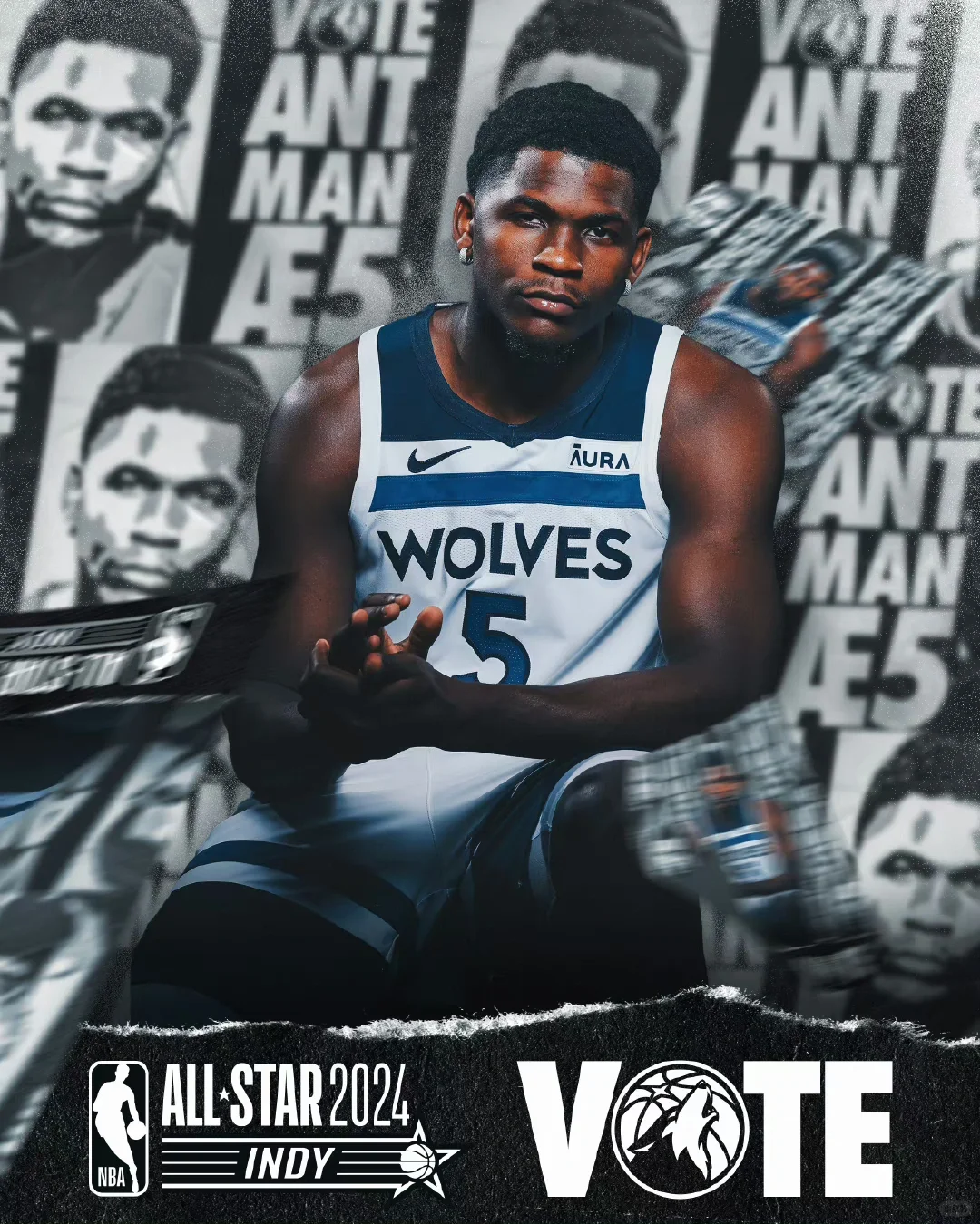 毋庸置疑，成为一名全明星需要的特质，爱德华兹已经具备！  2024NBA全明星投...