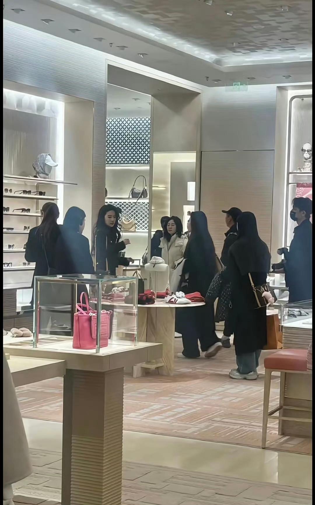 网友北京偶遇刘亦菲购物模糊的镜头清晰的美貌呀