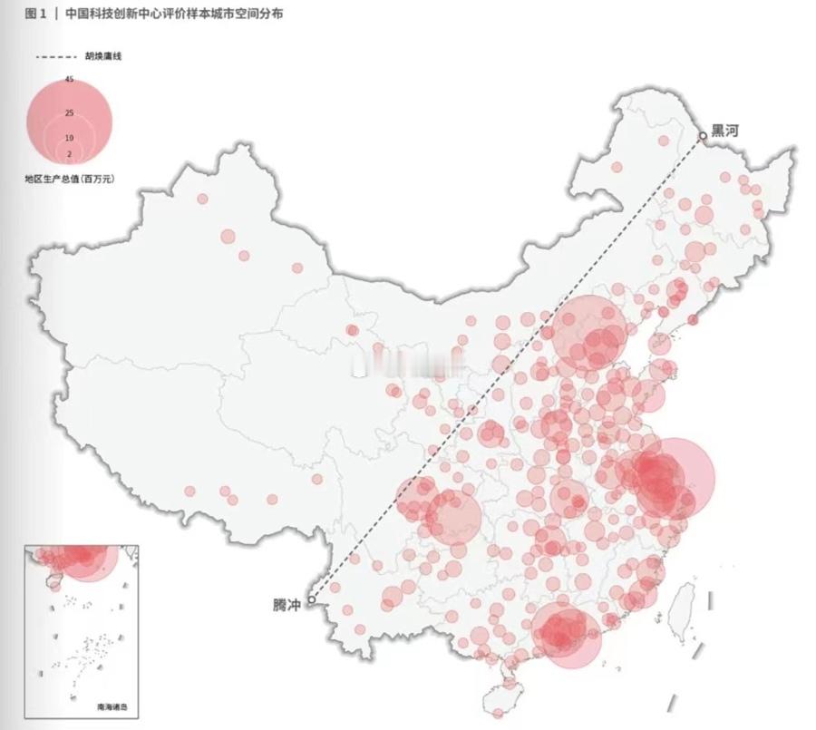 胡焕庸线 也是 中国科技分界线环境决定人 人决定科技 ​​​