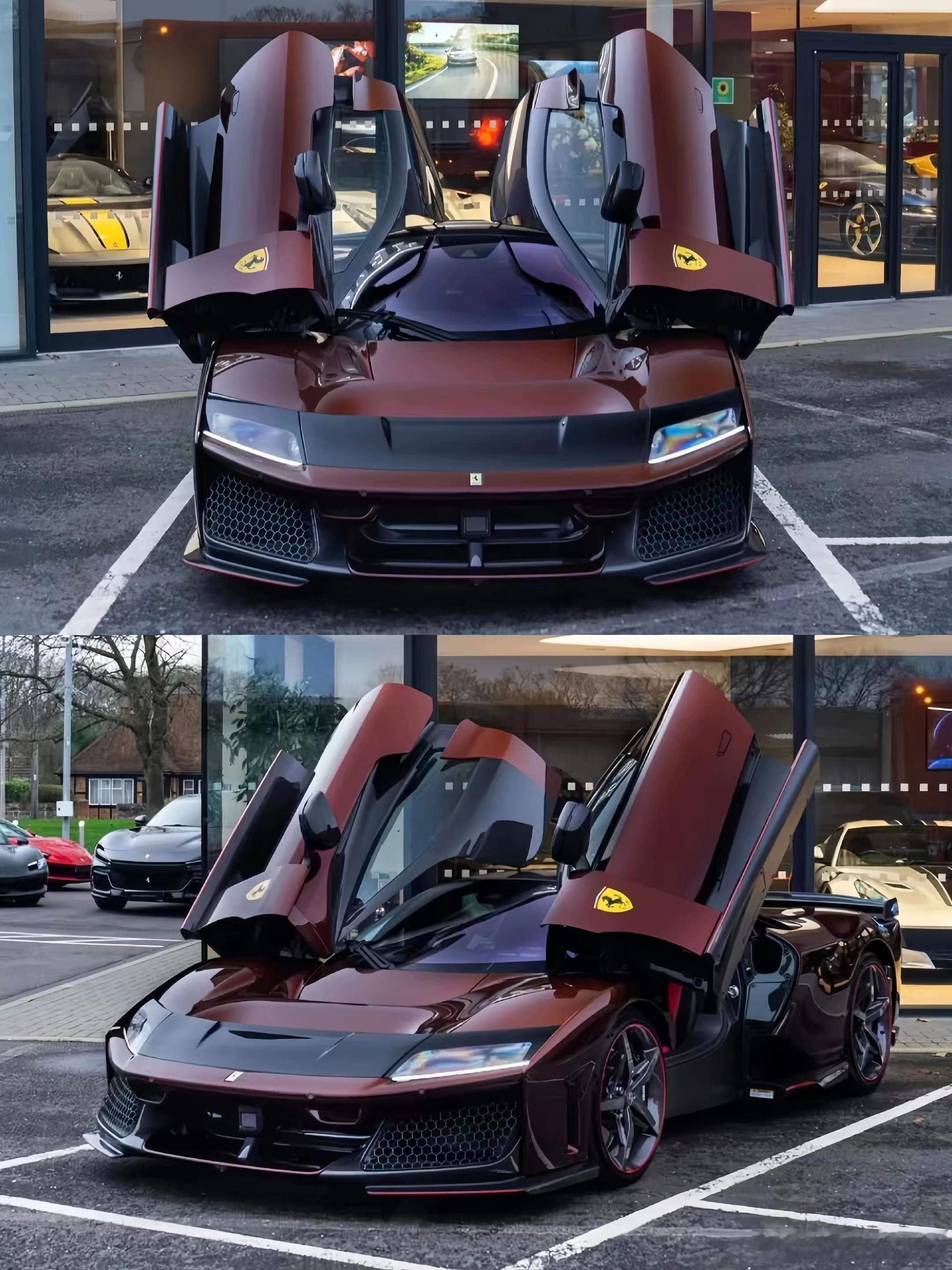 欧洲首台交付的法拉利F80在英国交付，搭载3.0升V6发动机与三电机组成的动力系