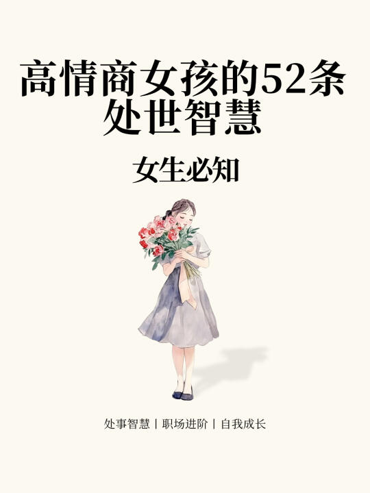 ✨高情商女孩的52条处世智慧💡