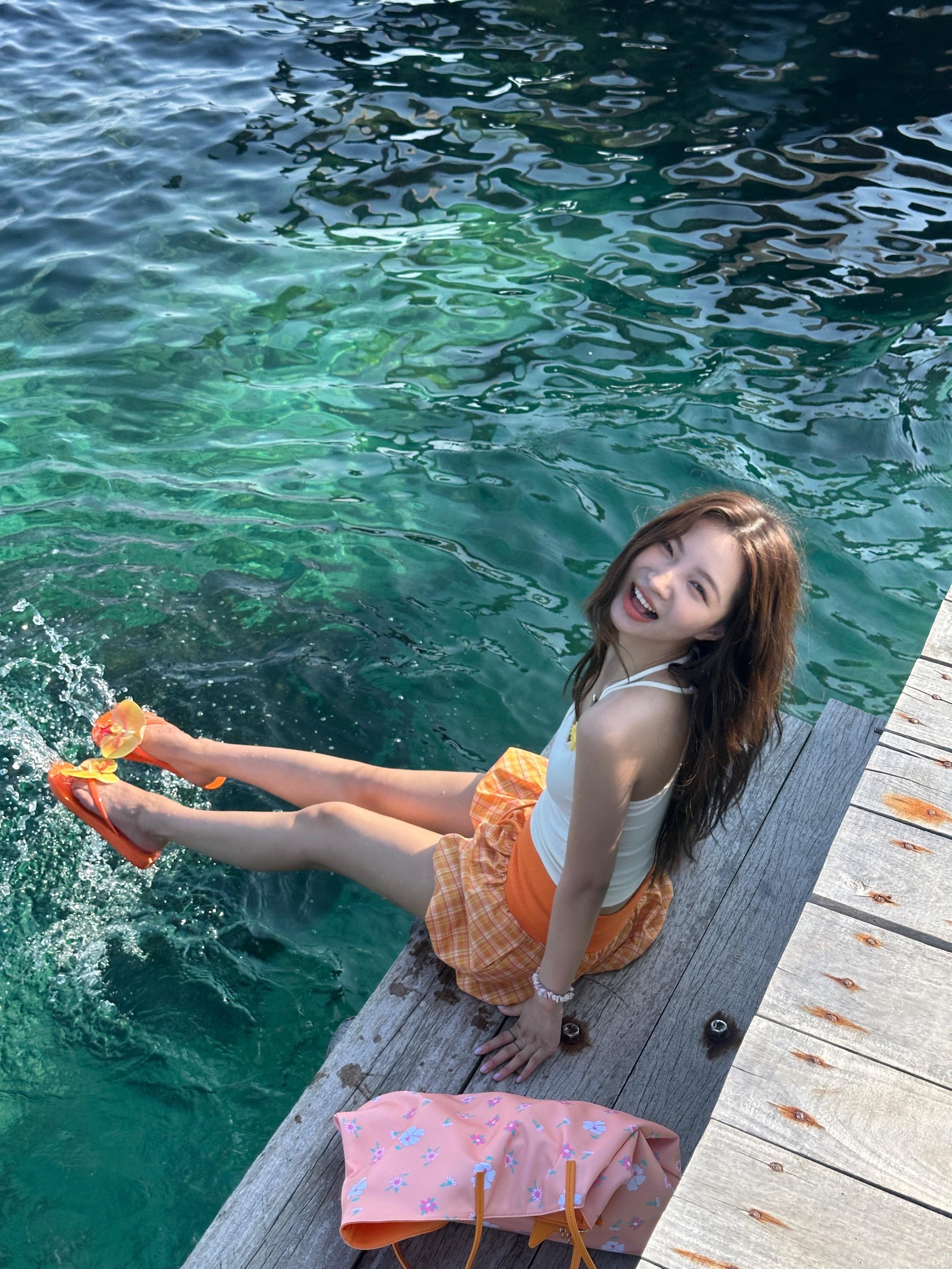 *•我看到了果冻海𓇼 🐬 做了五天的海岛女孩👧🏻 晒黑一圈