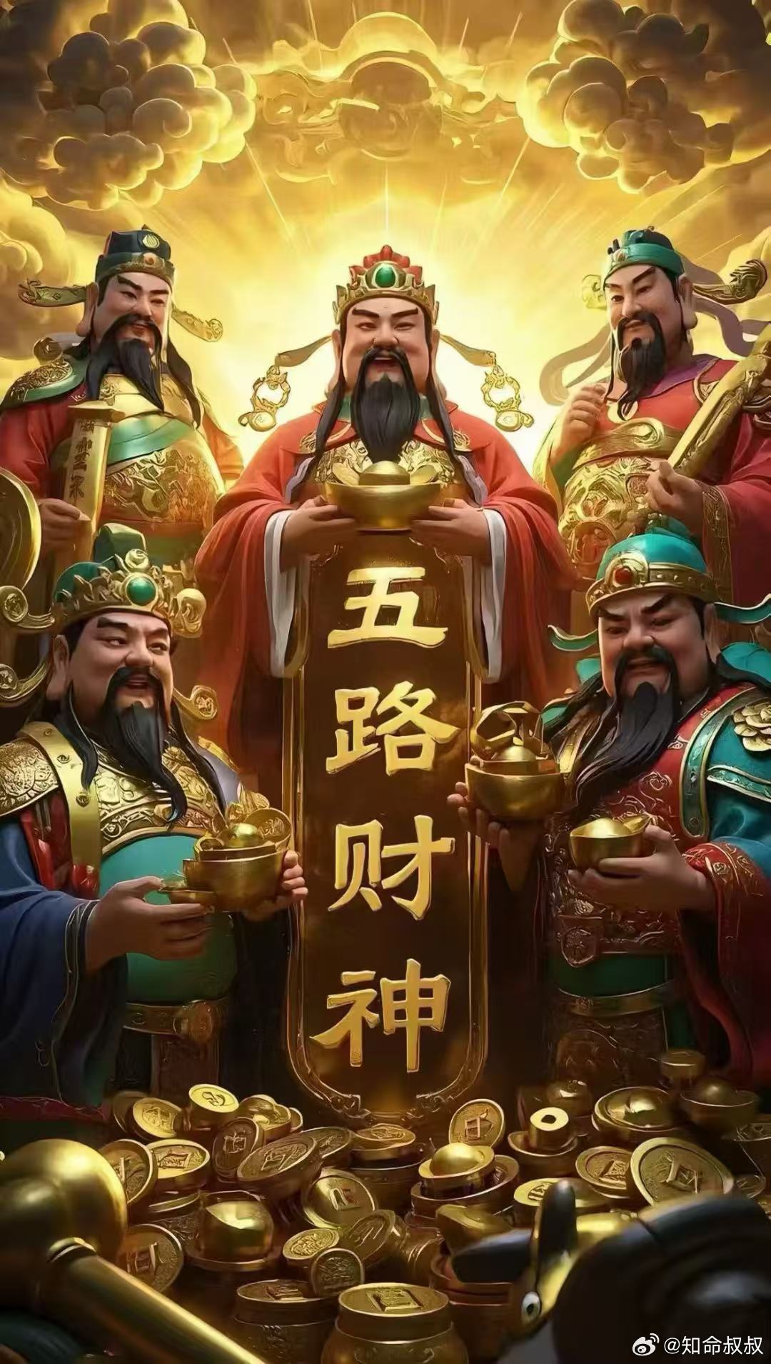 财神到，富贵临门。愿好运随身财气相随，创业稳步得利，投资皆有回报，生活无忧无虑，