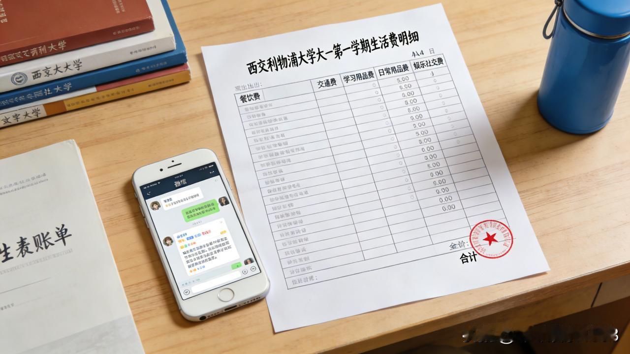 家长晒出儿子西交利物浦大学大一第一学期的生活费账单：原计划每月 3000 元（仅