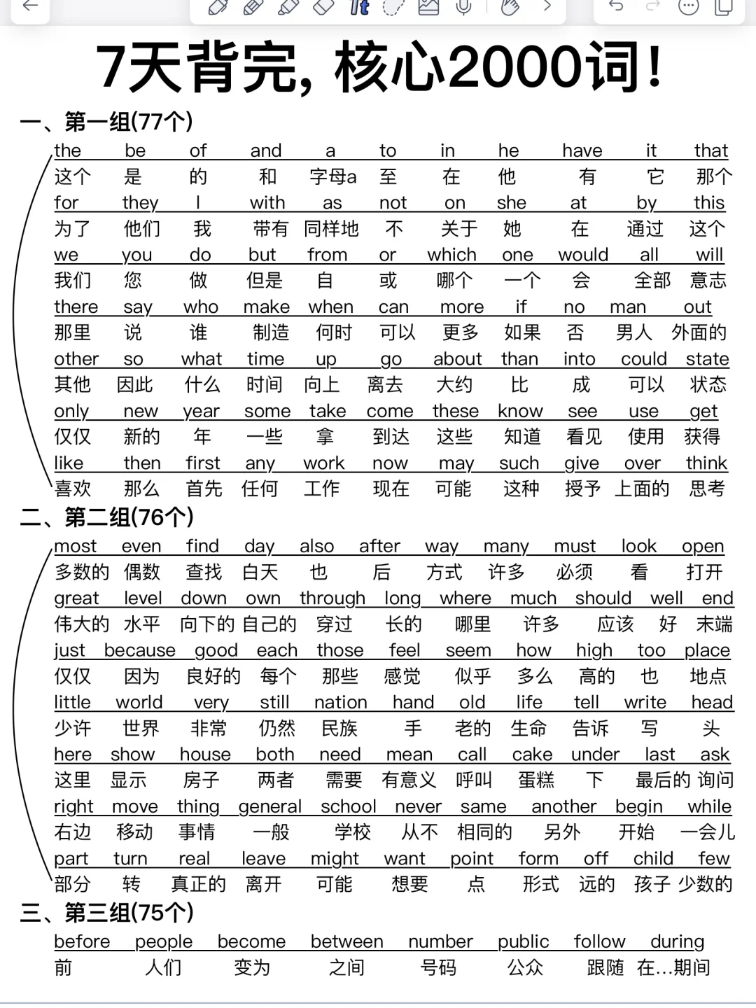 基础差必背！英语核心2000词！词汇量暴涨！