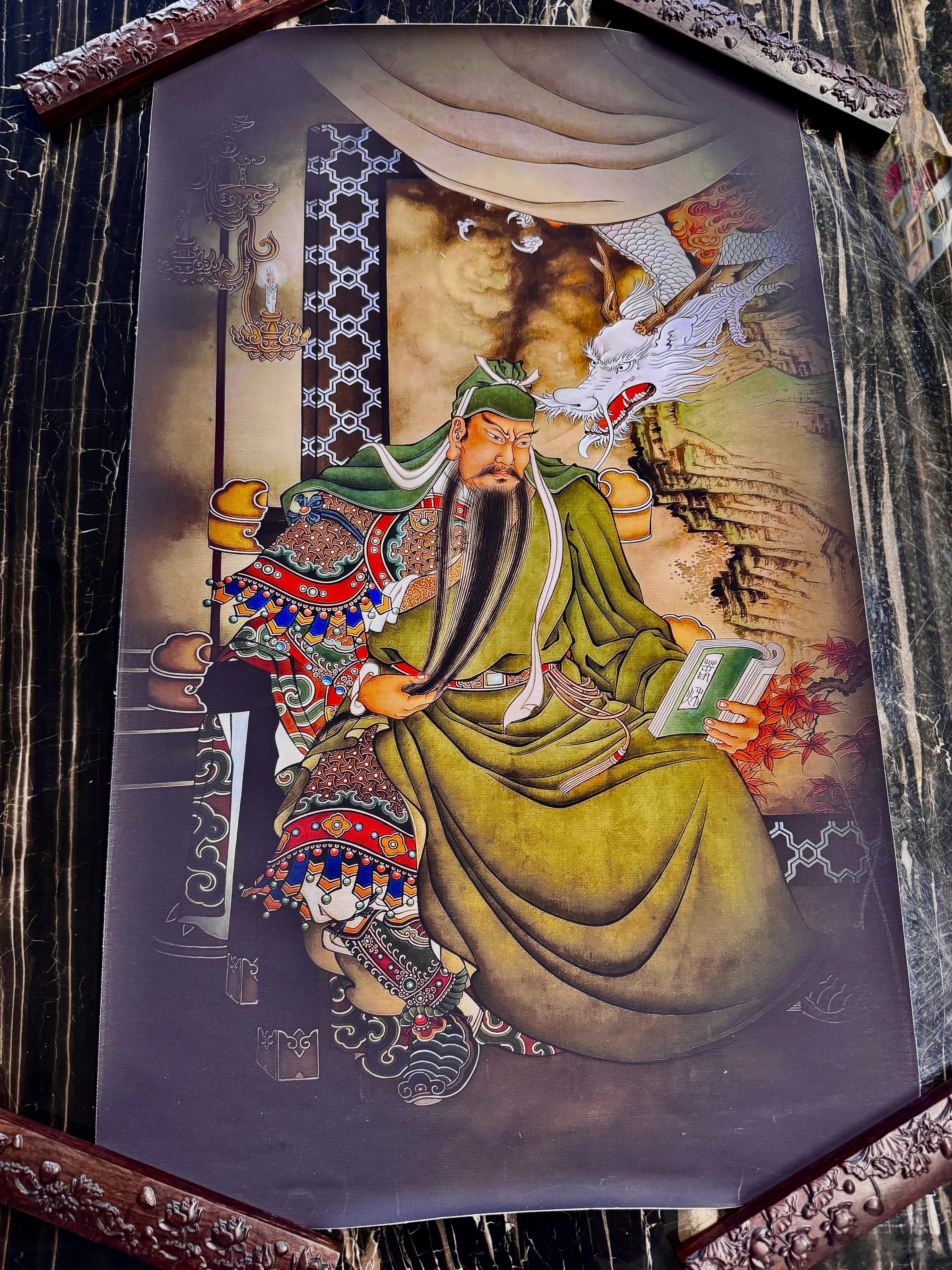 关云长（关帝圣君）夜读春秋——殊胜鸣聊体育关羽唐卡