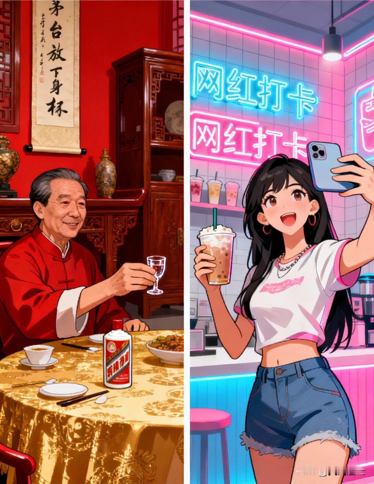 茅台都放下身段了，年轻人却端起奶茶杯！

飞天茅台跌到1499元看似