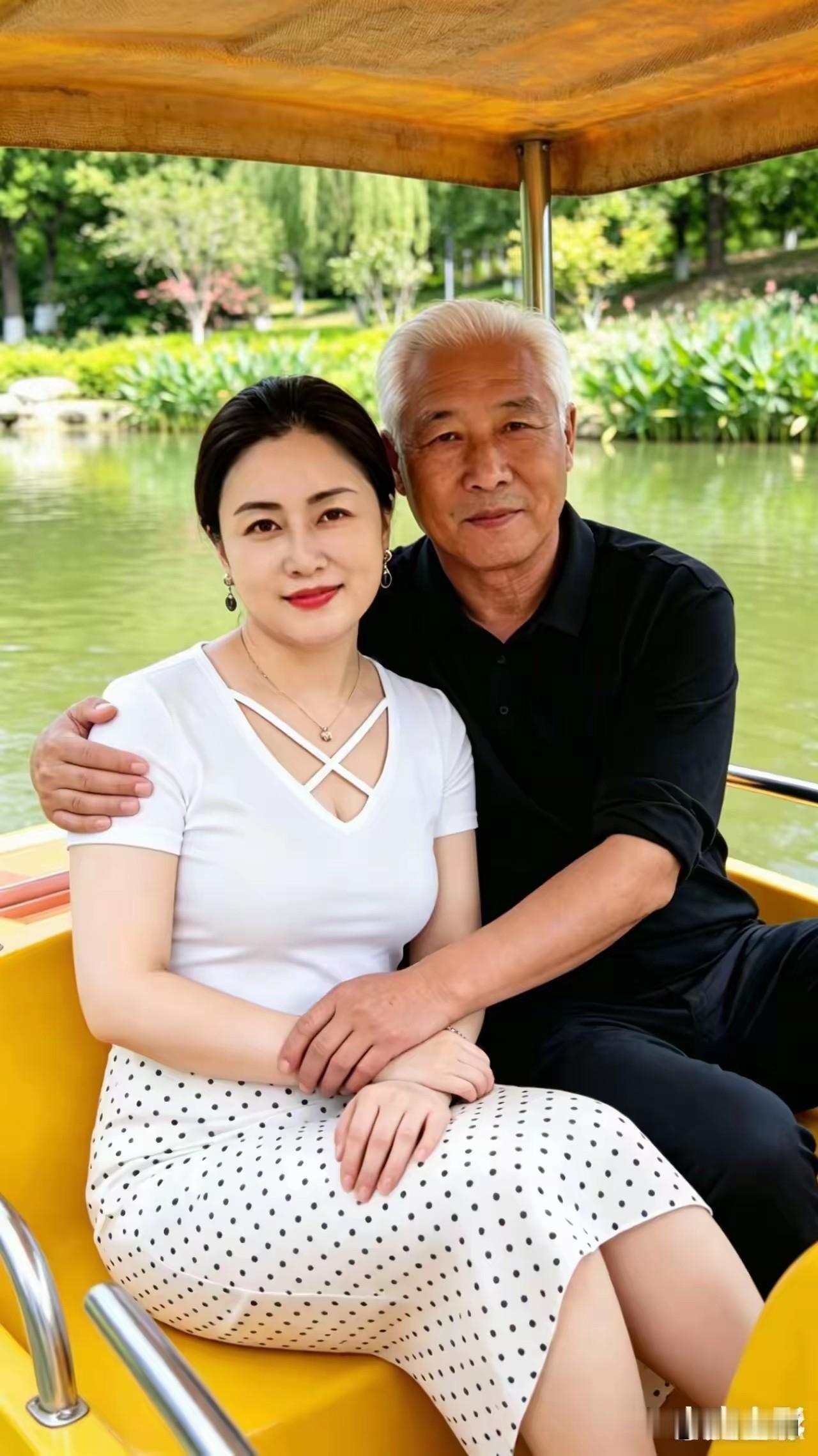 坐在游船上的这两位 ，我实在看不出他们两个人是什么关系？是父女吧？一般孩子到这么