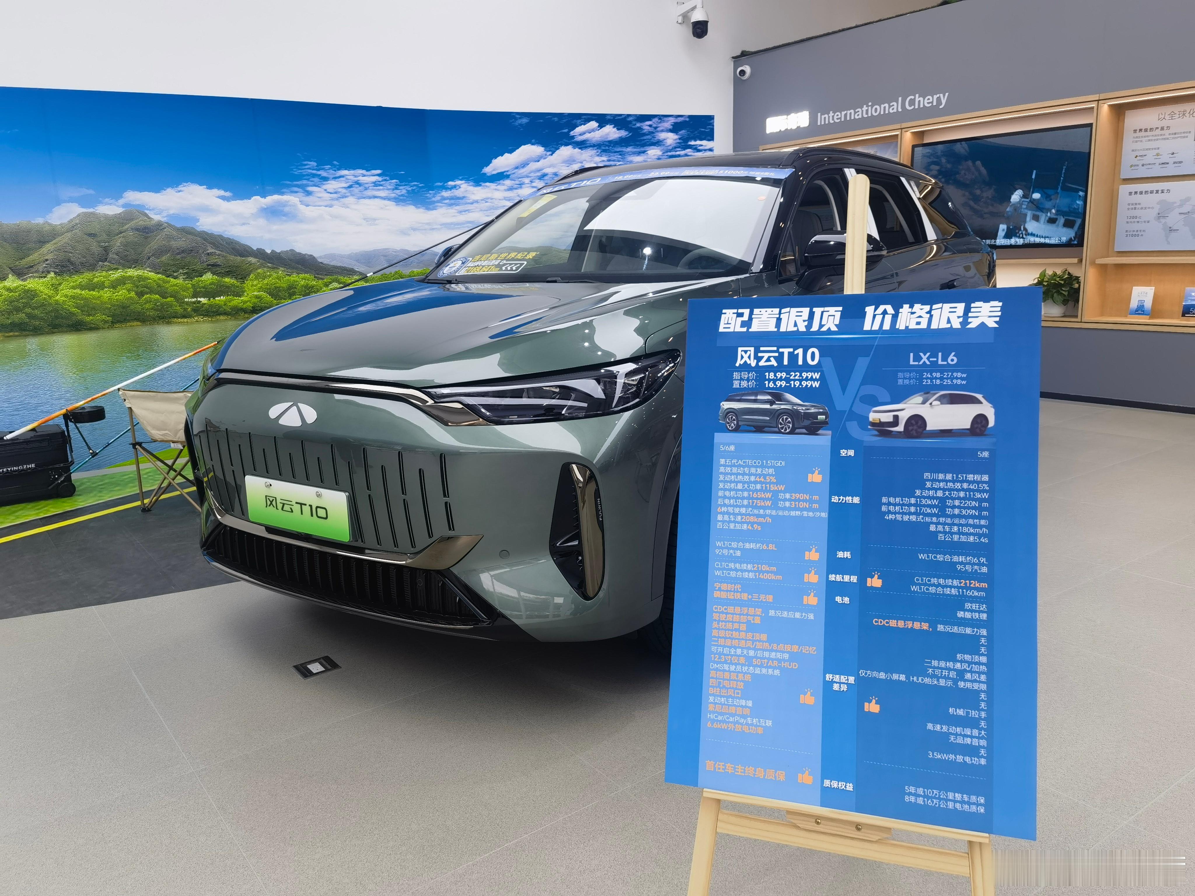 奇瑞风云4s店，本品和竞品的对比，都给竞品打厚码，竞品优势项也能标出来。比不少店