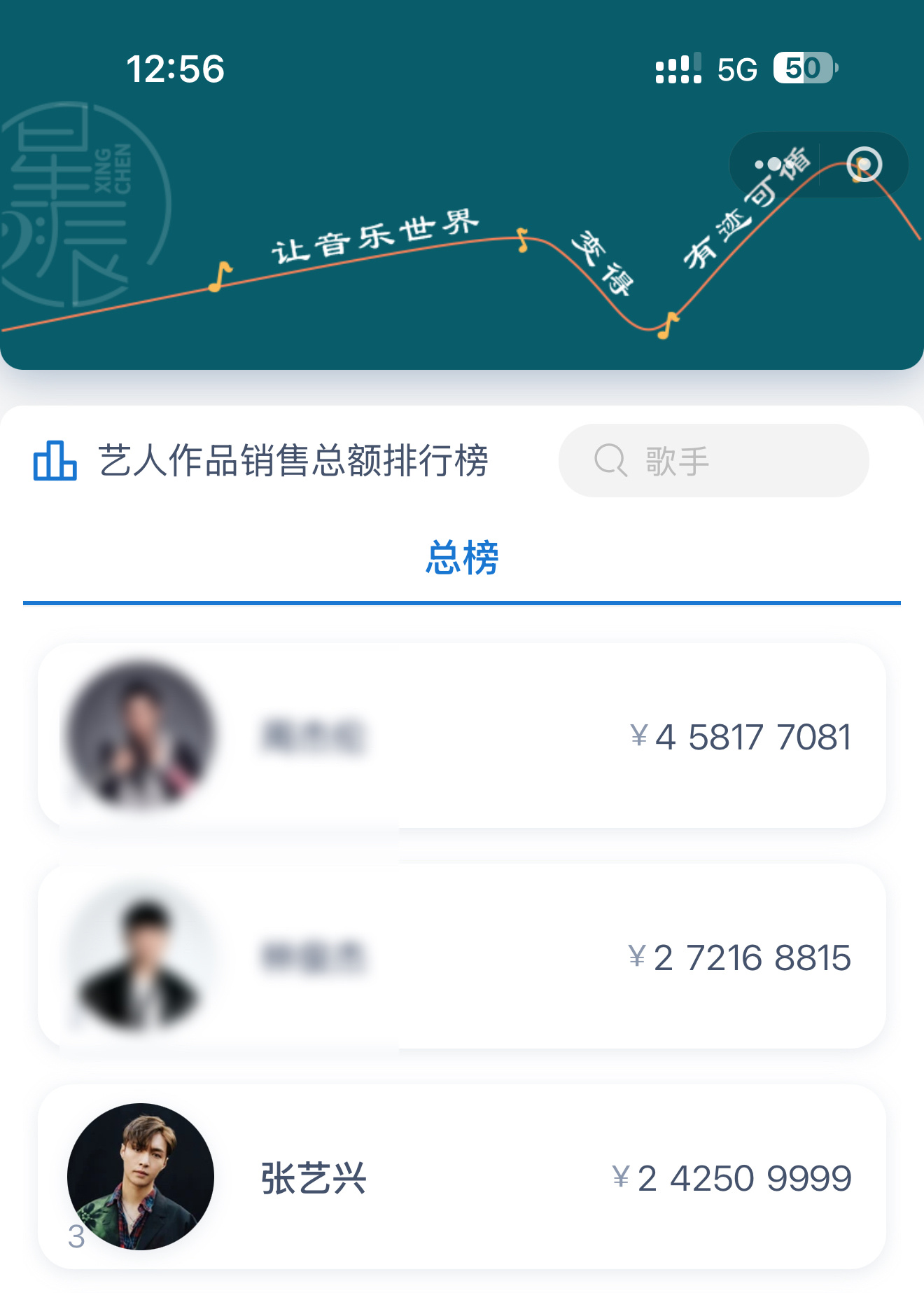 张艺兴  只要达成5kw目标就可以再上一名