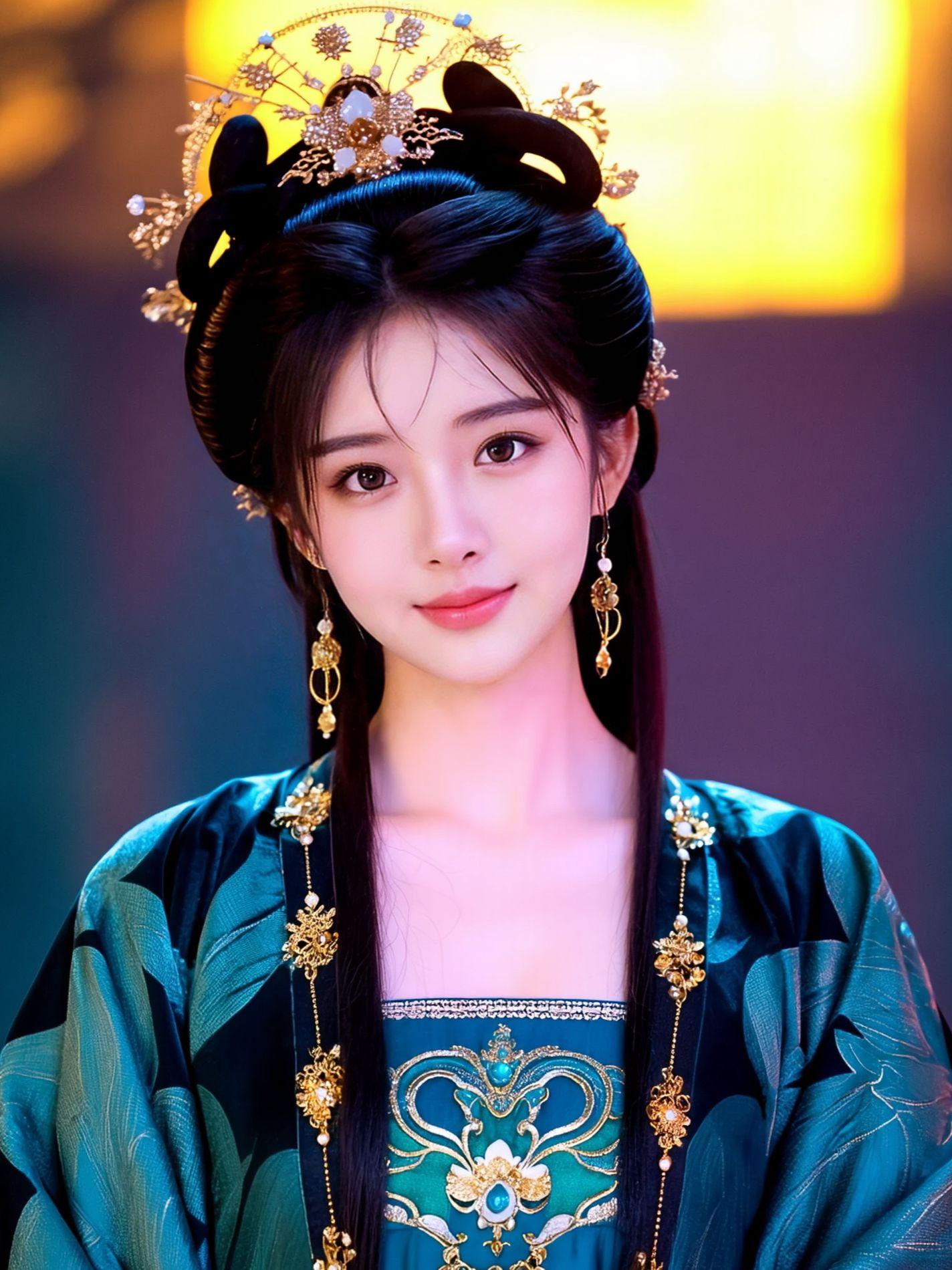 AI奇幻发髻写真  子夜归 田曦薇