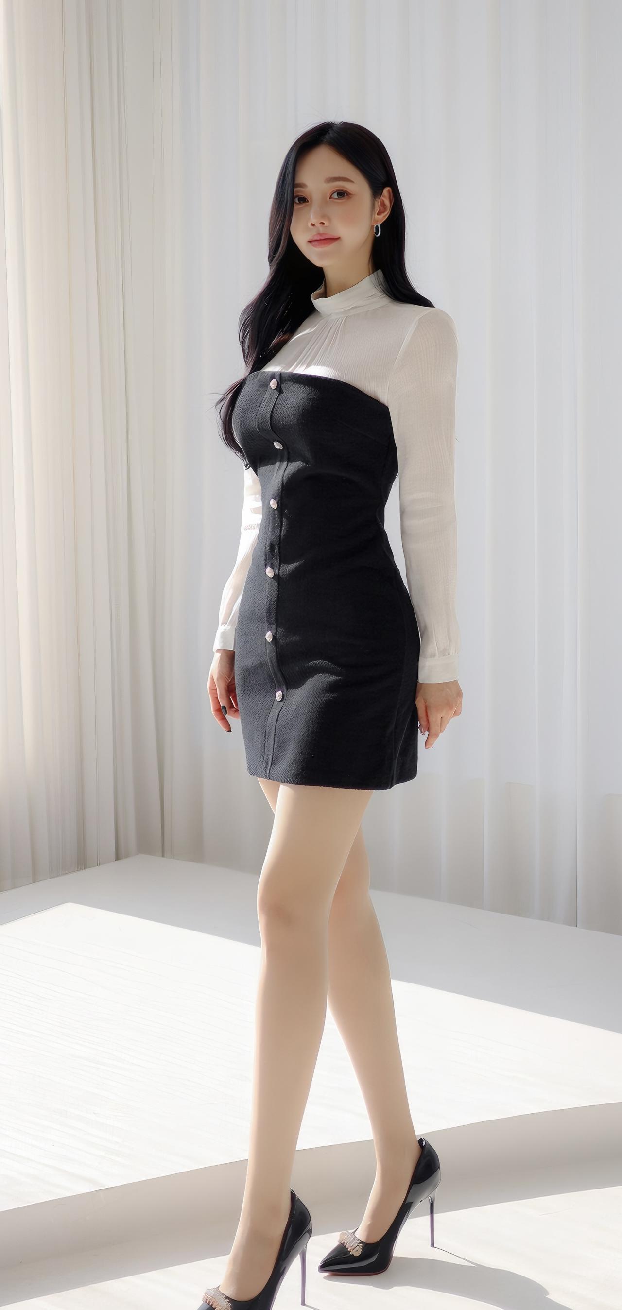 优雅黑裙，气质女神，时尚穿搭，魅力四射！