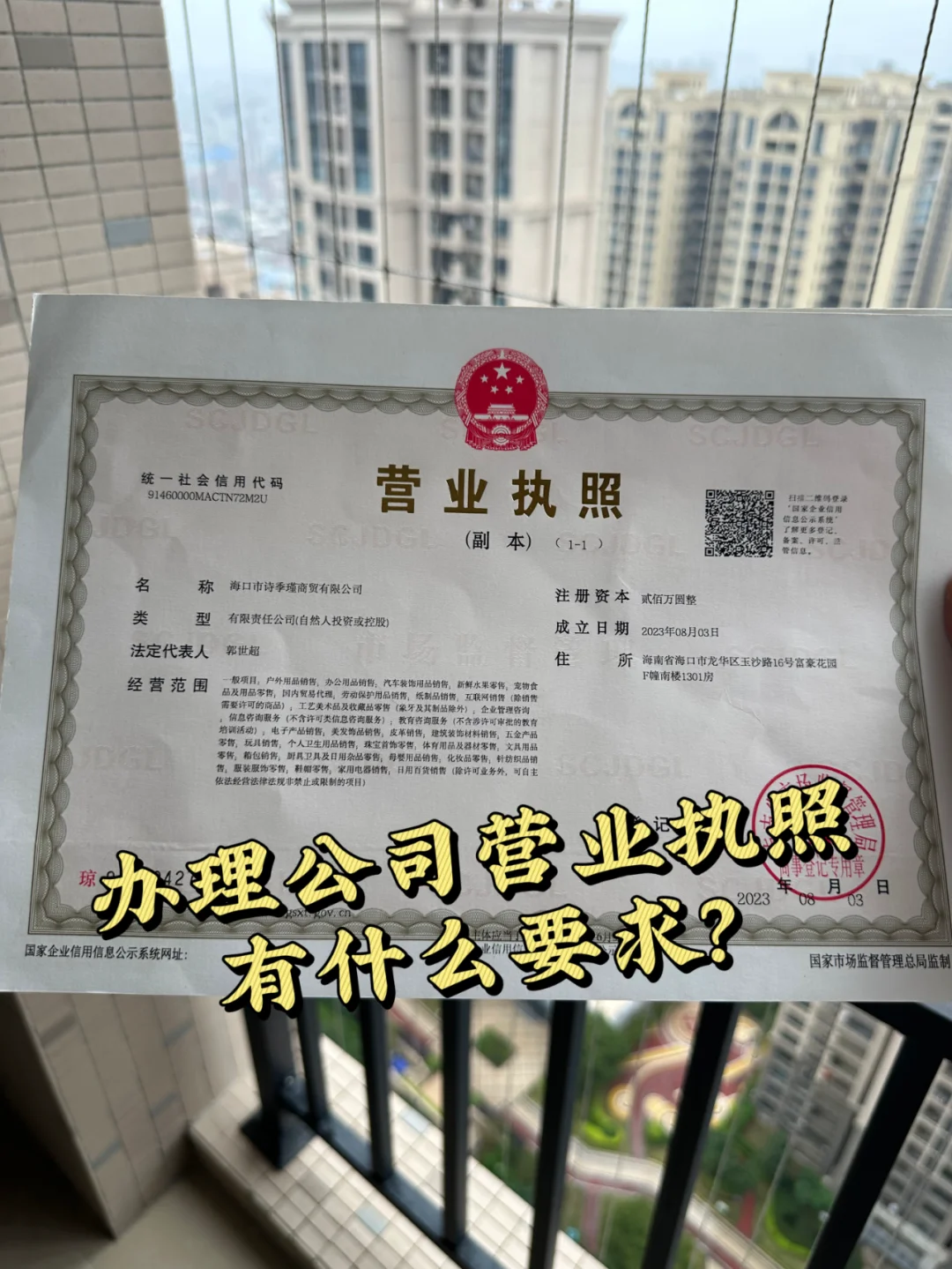 网上办理一张公司营业执照有什么要求吗？