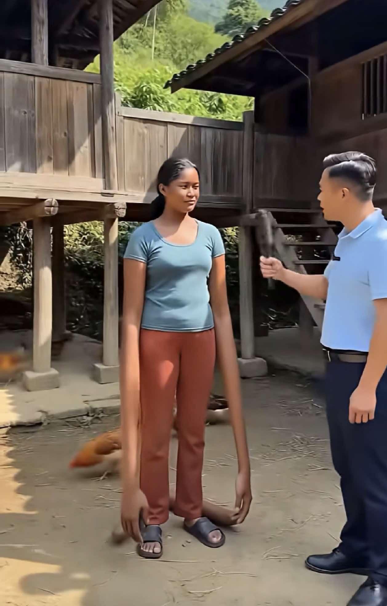 这种失真视频某平台也推出，假的不能再假，肉眼能看到明显破绽
仔细看她两条手臂：手