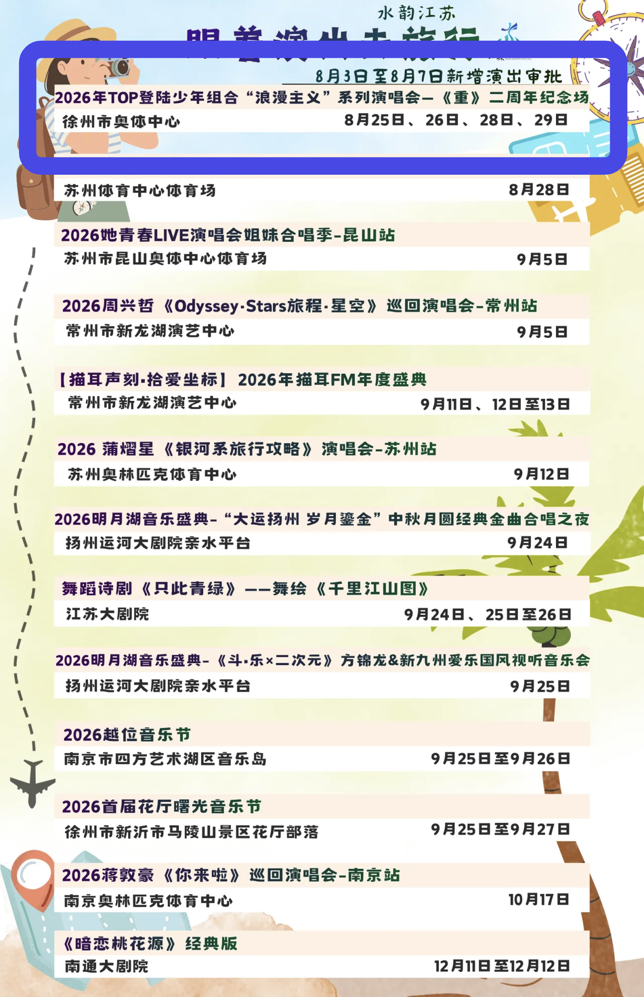 徐州公主号替TOP官宣演唱会了.TOP徐州演唱会 .TOP登陆少年徐州演唱会