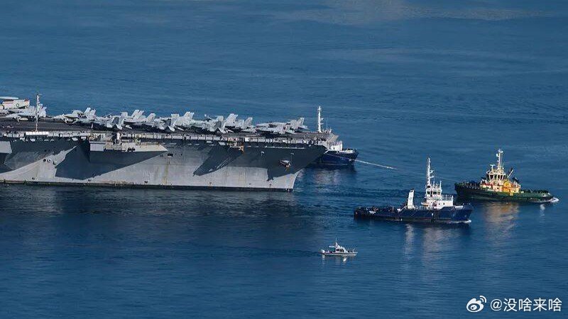 老美真有点怕了.就是怕被击沉呗......凤凰新闻【人为纵火？厕所故障？福特号撤