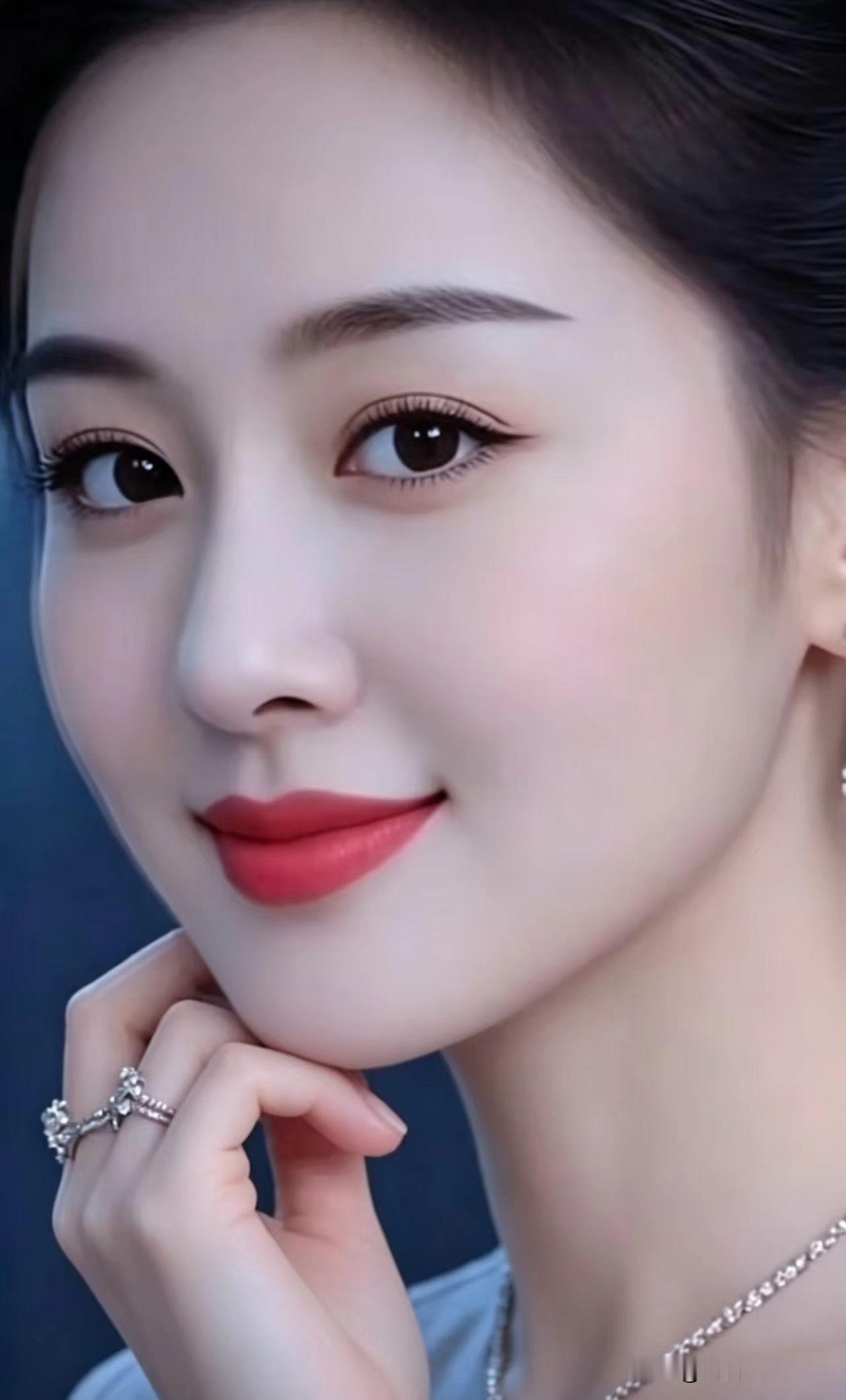 五律·眸含韵
 
秀目凝清光，蛾眉浅淡妆。
柔荑轻托靥，丹唇暗蕴香。
静敛尘间躁