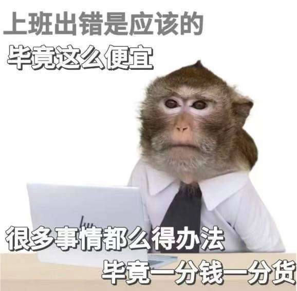 老板一个月给我三千，我得让他知道便宜无好货。 