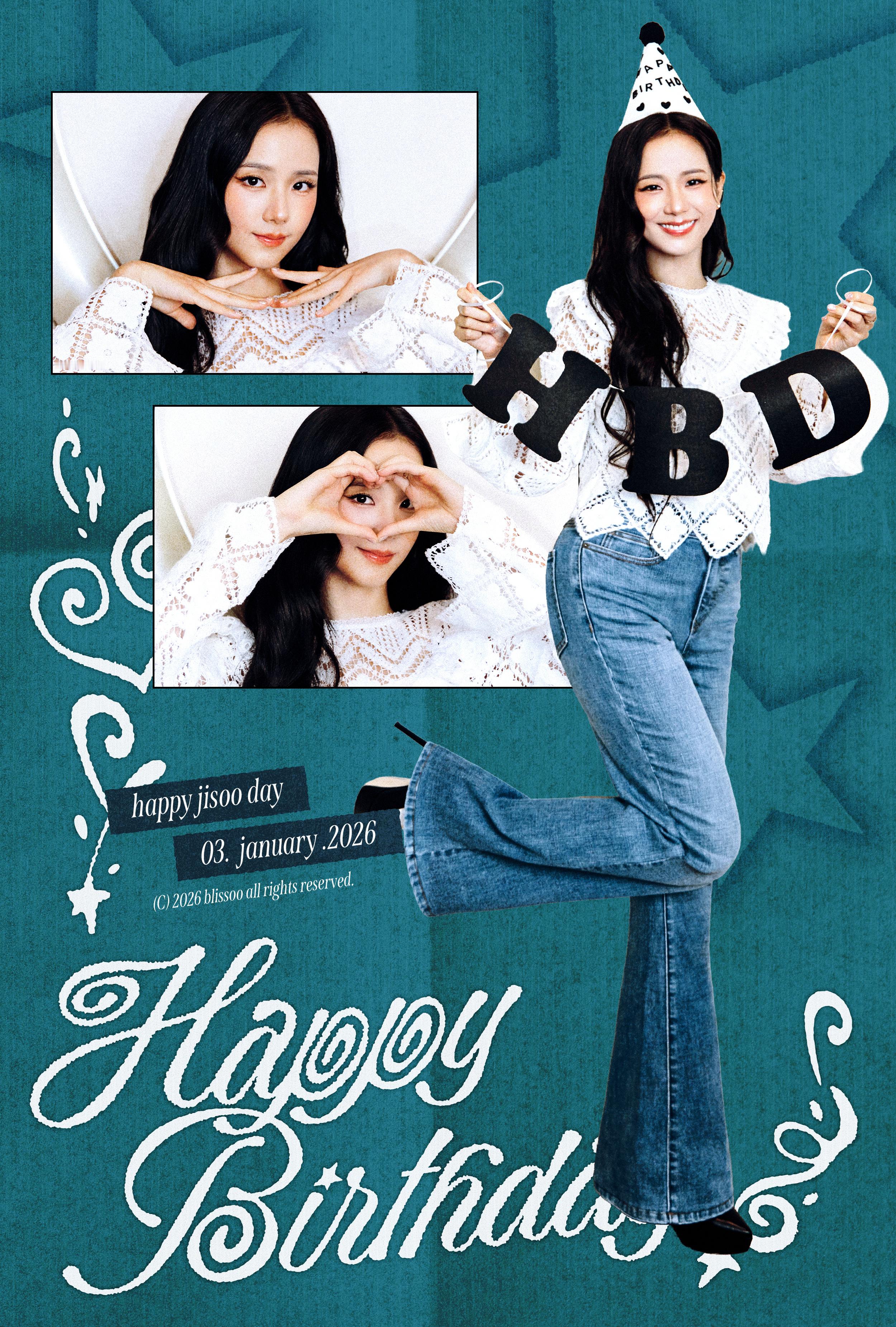 HAPPY JISOO DAY谢谢大家送来的生日祝福 😊祝大家度过一个充满 1