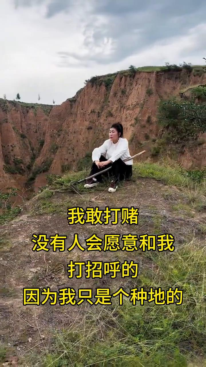我敢打赌，没有人会愿意和我打招呼的，因为我只是个种地的。