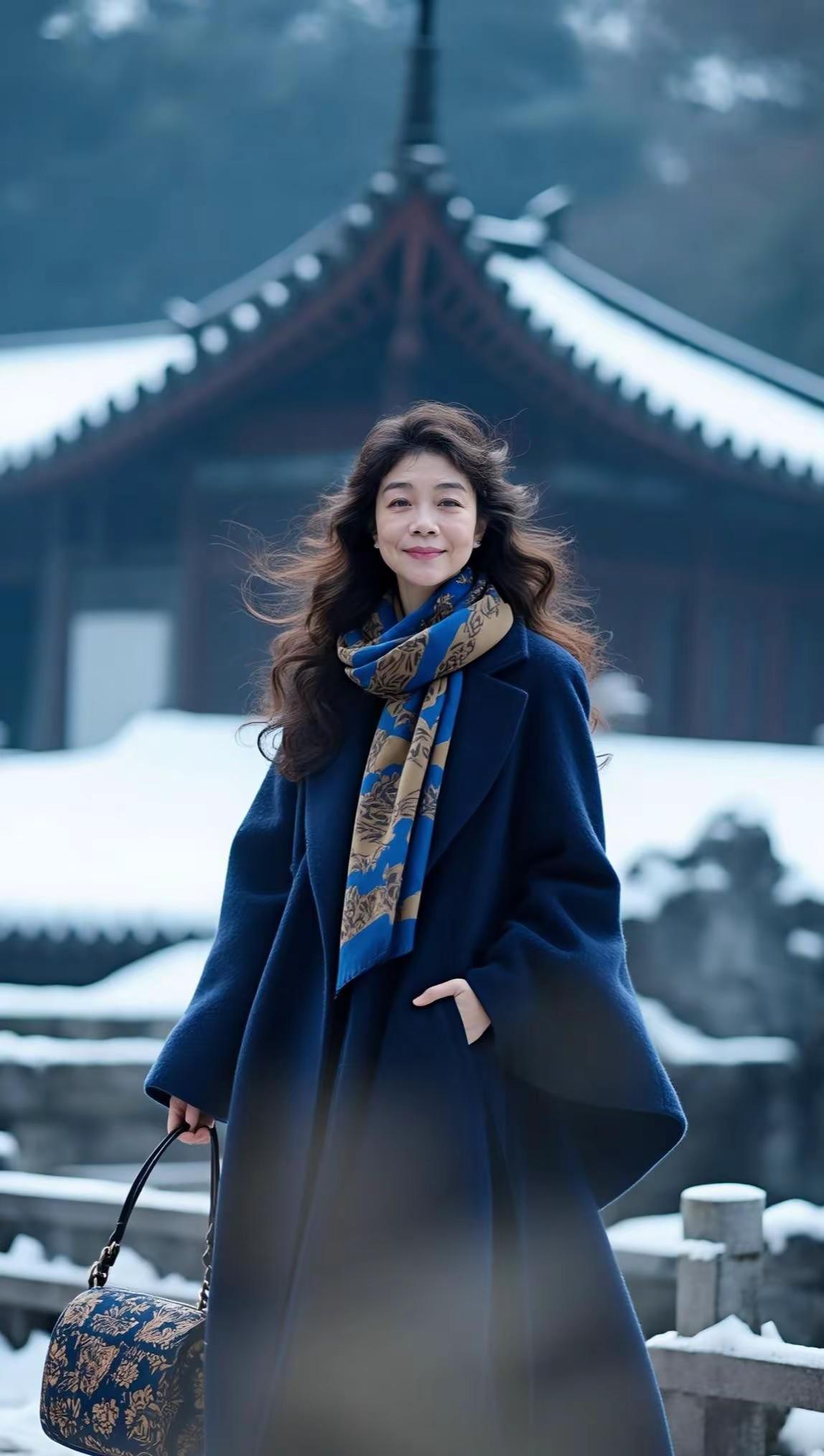 活明白。AI风雪氛围感写真